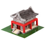 Set constructie caramizi Wise Elk - Casa chinezeasca, 600 piese reutilizabile