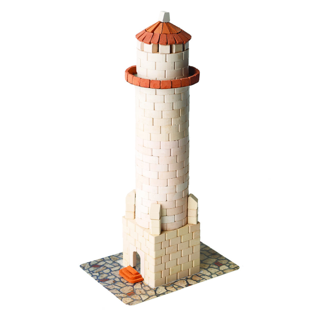Set constructie caramizi Wise Elk - Farul, 420 piese reutilizabile