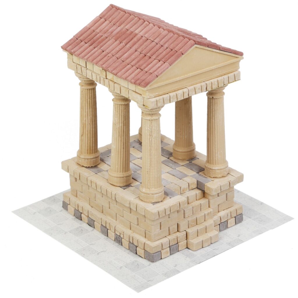 Set constructie caramizi Wise Elk - Templul roman, 390 piese reutilizabile